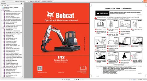 e42 mini excavator specs|bobcat e42 operator manual.